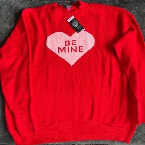 Vince Camuto Red 'Be Mine' Heart Sweater